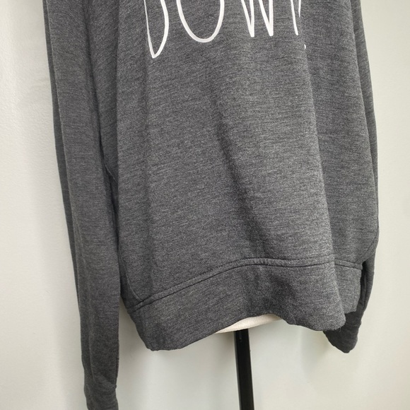 Rae Dunn “Touch Down” Women’s Grey Sweater Large - Picture 3 of 7